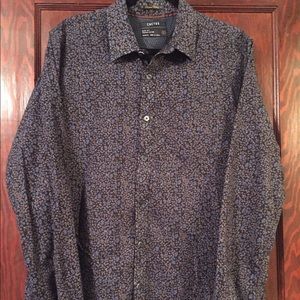 Cactus Man Dress Shirt Slim Fit Sz L